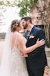 Bride In Fit-and-flare Tulle Aviano Maggie Sottero With Groom