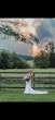 Bride Wearing Sparkly Fit-and-flare Wedding Dress Called Anniston Lane By Maggie Sottero In A Field