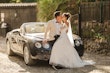 Bride Wearing Aline Wedding Dress Called Nerida By Sottero And Midgley With Groom And A Nice Car