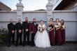 Bride In V-neck Ballgown Fatima Maggie Sottero With Bridesmaids and Best Men