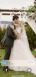 Bride wearing Laila wedding dress by Maggie Sottero kissing her husband