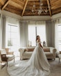 Bride Wearing Sparkly Ballgown Wedding Dress Called Zartasha By Sottero and Midgley