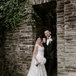 Bride Wearing Lace Backless Wedding Dress Called Chauncey By Sottero And Midgley With Groom