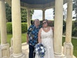 Bride wearing Natasha by Rebecca Ingram with her husband