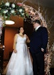 Groom With Bride Wearing Boho-Chic Ball Gown Meryl By Maggie Sottero