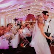 Groom With Bride Wearing A-Line Lace Wedding Dress Marisol By Rebecca Ingram