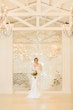 Bride Wearing Modern Mikado Mermaid Wedding Gown Called Pippa By Rebecca Ingram With Long Puff Sleeves