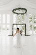 Bride In Illusion V-neck Sheath Wedding Dress Named Angie By Rebecca Ingram