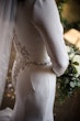 Bride Wearing Simple Keyhole Back Wedding Dress Called Aston By Sottero and Midgley