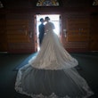 Groom With Bride Wearing Elegant Satin Ball Gown Kimora By Sottero And Midgley