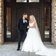 Groom With Bride Wearing Lace Ballgown Zachary By Sottero And Midgley