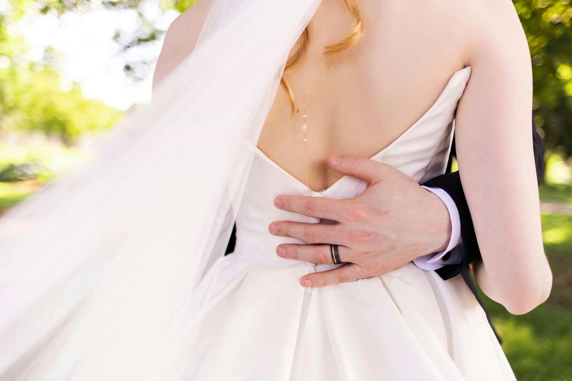 Bride Wearing Ballgown Wedding Dress Called Zinaida Marie By Maggie Sottero With Groom