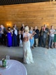 Real Bride in Bead Embroidery Deep Keyhole Back Wedding Dress Named Bellarose By Rebecca Ingram Dancing