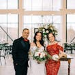 Bride Wearing Sexy Lace Wedding Dress Called Fiona By Maggie Sottero With Her Parents