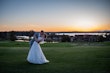 Groom With Bride Wearing Beaded Lace A-Line Wedding Dress With Flutter Sleeves Paige By Maggie Sottero