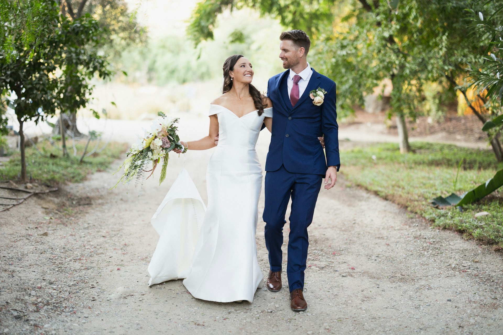 Bride Wearing Josie By Rebecca Ingram
