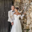 Bride Wearing Aline Wedding Dress Called Nerida By Sottero And Midgley With Groom
