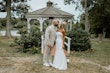 Bride wearing Damiana by Sottero and Midgley kissing her husband