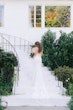 Bride In Lace Crepe Wedding Dress Called Baxley By Rebecca Ingram