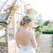 Bride In Backless Crepe Baxley Maggie Sottero