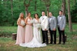 Bride Wearing Dreamy Long Bishop Lace Sleeve Wedding Dress Called Finley By Sottero And Midgley With Bridal Party