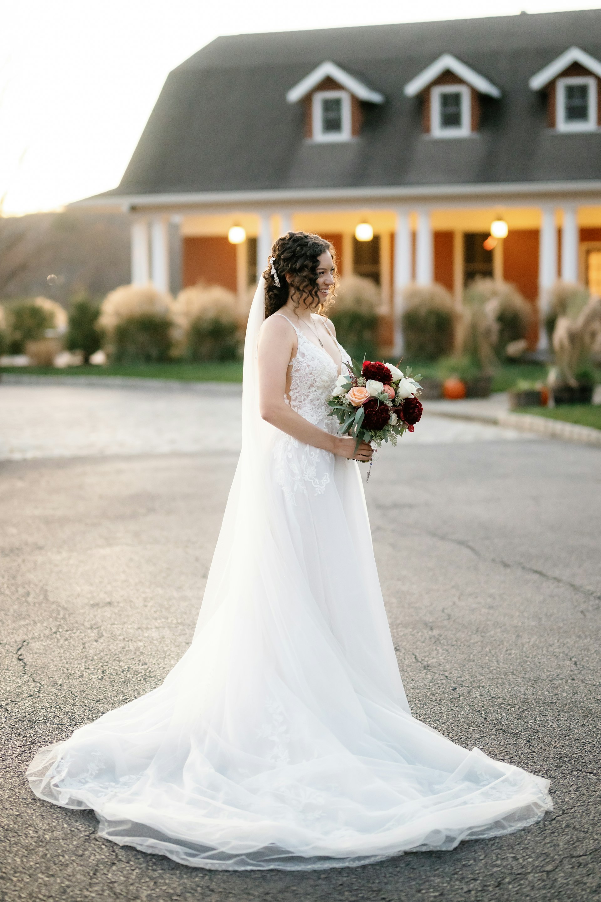 Bride Wearing Lizzy By Rebecca Ingram