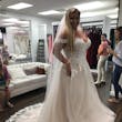 Bride Wearing Off The Shoulder Aline Vanessa By Rebecca Ingram