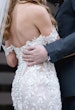 Groom With Bride Wearing Lace Sheath Wedding Dress Tanica By Sottero And Midgley
