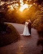 Real Bride in Beaded Chiffon Long Sleeve Wedding Dress Called Lorraine Dawn Lynette by Rebecca Ingram