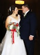 Groom With Bride Wearing Boho-Chic Ball Gown Meryl By Maggie Sottero