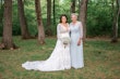 Bride Wearing Dreamy Long Bishop Lace Sleeve Wedding Dress Called Finley By Sottero And Midgley With Elderly Woman In Green Forest