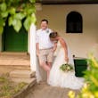 Bride In V-neck A-line Minerva Rebecca Ingram With Groom