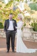 Dionne Regal V Neck Crepe Wedding Dress Rebecca Ingram