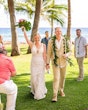 Real Bride in Boho Oversized Floral Lace Wedding Dress with Deep V-Neckline and Pearl Buttons Called Burke by Maggie Sottero