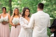 Bride Wearing Dreamy Long Bishop Lace Sleeve Wedding Dress Called Finley By Sottero And Midgley Looking At Groom During Ceremony