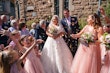 Groom With Bride Wearing Ball Gown Trinity By Maggie Sottero