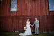 Groom With Bride Wearing Beaded Lace A-Line Wedding Dress With Flutter Sleeves Paige By Maggie Sottero