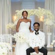 Bride Wearing Simple Fit and Flare Wedding Dress Called Anniston Lane With Groom