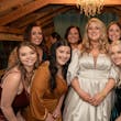 Bride wearing Juniper wedding dress by Sottero and Midgley with her bridesmaids