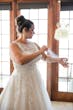 Bride Wearing Lace And Sparkle Tulle Ball Gown Honor Marie By Rebecca Ingram