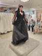 Bride Wearing Black Lace Wedding Dress Called Alexandria By Rebecca Ingram Trying On The Dress