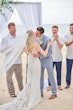 Groom With Bride Wearing Sheath Crepe Wedding Dress Cambridge By Sottero And Midgley
