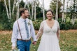 Bride Wearing Boho Wedding Dress Called Lorraine Dawn By Rebecca Ingram With Groom