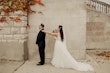 Father with Bride in Dreamy Beaded Floral Lace A-Line Wedding Dress Called Laramie by Sottero & Midgley