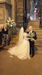 Bride Wearing Glam Long Sleeve Wedding Dress Called Seneca By Sottero And Midgley With Groom