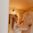 Bride With A-Line Lace Wedding Dress Marisol By Rebecca Ingram