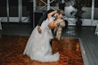 Bride In Lace A-Line Wedding Dress Called Hattie Lane By Rebecca Ingram With Groom