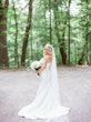 Bride Wearing Simple Fit And Flare Wedding Dress Called Mitchell Marie By Maggie Sottero