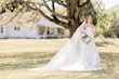 Bride Wearing Modern Mikado Mermaid Wedding Glamorous Gown Called Pippa By Rebecca Ingram