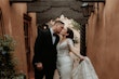 Groom With Bride Wearing Elegant Sleeved Wedding Dress Cambridge Dawn By Sottero And Midgley